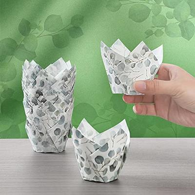 [Nordic Paper] 200pcs Tulip Cupcake Liners for baking cups with four fancy  designs EU Parchment paper Standard Size Tulip Muffin liners, Cupcake