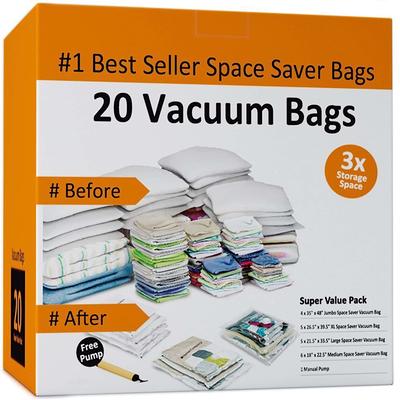 BALEINE 20 Pack Vacuum Storage Bags Space Saver Vacuum Seal Bag