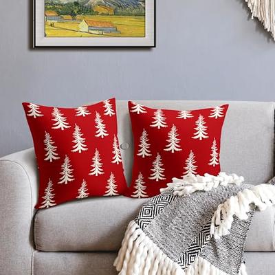 CHRISTMAS Pillow Cover Christmas Throw Pillows Farmhouse -   Throw pillows  christmas, Red pillow covers, Christmas throw pillows covers