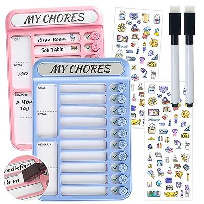 LUTER 2pcs Checklist Board, Daily Schedule to Do List Board Plastic White  Chore Chart Boards Memo Checklist Boards Portable to Do List with 6pcs  Cardstocks for Kids Adults Check Items 