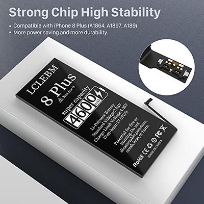 (4600mAh) Battery for iPhone 8 Plus, 2024 New Upgraded Version Higher  Capacity 0 Cycle Replacement Battery for iPhone 8 Plus Model A1864, A1897,  A1898