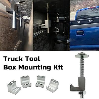 4 Pcs Truck Tool Box Mount J Hooks Pickup Toolbox Tie Down Mounting Clamp  Kit