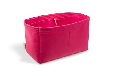 TTdayup Felt Purse Organizer Insert with Zipper,Bag in Bag Shell Shaper  Handbag & Tote Organizer Fits in Alma BB PM Tote(pink,Alma PM)