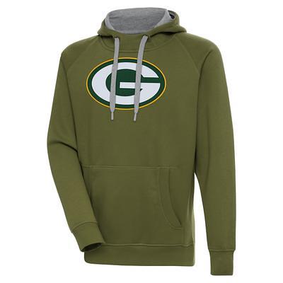 Green Bay Packers Antigua Victory Full-Zip Hoodie - Black