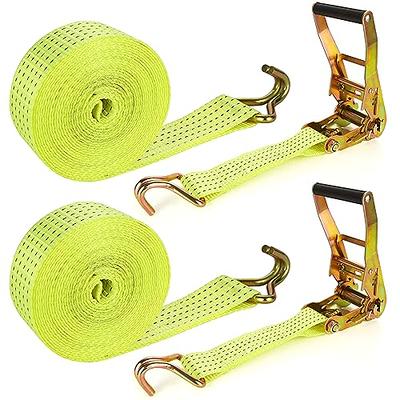 2 Pack 2 Inch Ratchet Straps Heavy Duty 20ft Tie Down Straps Ratchet with Double  J Hook, 8000 LBS Break Strength, Cargo Ratchet Straps for Truck, Trailers,  Motorcycles, Kayaks, Car Roof - Yahoo Shopping