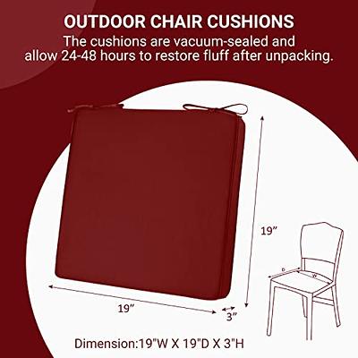 BLISSWALK Outdoor Tufted Seat Cushions 2-Pack 19x19, for Patio