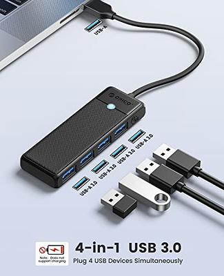 BYEASY USB Hub,USB Splitter for Laptop, USB 3.0 Hub,Multi USB Port  Expander,Fast Data Transfer 4 Port USB Hub Compatible with Windows PC, Mac