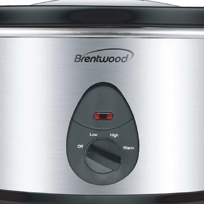 Brentwood 8 Quart Stainless Steel Slow Cooker - Office Depot