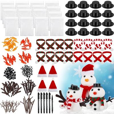 Syhood 16 Set Build a Snowman Kit Snowman Crafts for Kids Christmas Snowman  DIY Kit Outdoor Air Dry Clay Snowman Decorating Making Kit for Winter  Holiday Activities Party Decoration Xmas Gifts 