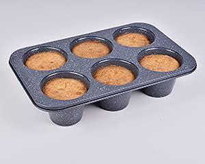 Silicone Jumbo Muffin Pans Nonstick 6 Cup(2 Pack) - 3.5 Inch Large