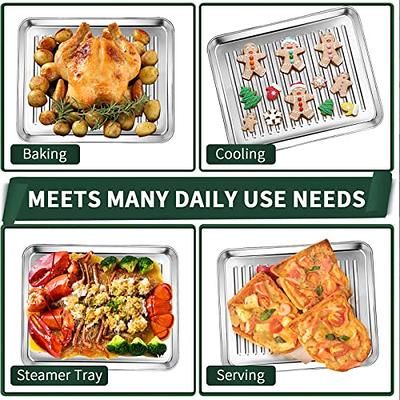 MESTAEK 11x 8 Sturdy Aluminum Foil Pans + Lids (5 Pack), 2X Thicker Heavy  Duty for Oven, Grill, Microwavable Cooking Baking, Reusable Freezable