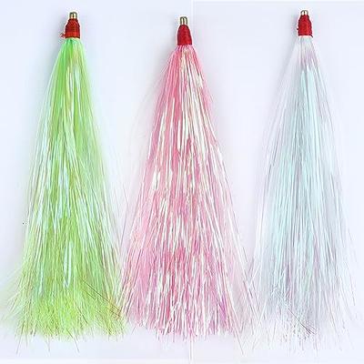 Bucktail Teasers Fishing Hook with 3D Eyes 5PCS High Carbon Steel Hooks  Fluke Rigs Mylar Flash Bucktail Teasers Fly Fishing Bass Sea Lures - Yahoo  Shopping