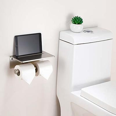 Smarthome Toilet Paper Holder - Aluminium Double Roll Toilet Tissue Holder  with Mobile Phone Shelf for Bathroom, 3M Self Adhesive No Drilling or  Wall-Mounted, Rustproof Modern Style Brushed Nickel - Yahoo Shopping
