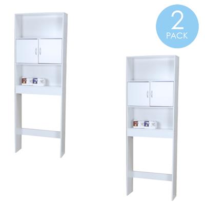 Home Basics 3 Tier Steel Space Saver Over The Toilet Bathroom Shelf with Open Shelving, Chrome