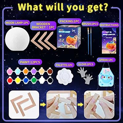 Paint Your Own Moon Lamp Kit, Valentines Gifts DIY 3D Moon Light Cool  Galaxy Lamp,Toys