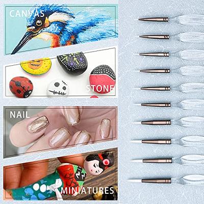 Artecho Detail Paint Brushes Set, Fine Tip Art Brushes 10 Different Sizes  for All Levels and Purpose Watercolor Oil Acrylic Gouache Painting, Nail  Brush, Premium Nylon Hairs Clear - Yahoo Shopping