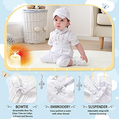 Summer Outfits for Toddler Infant Boys Short Sleeve White Shirt Romper Bodysuit  Shorts with Tie (Blue, 6-9 Months) : : Clothing, Shoes &  Accessories