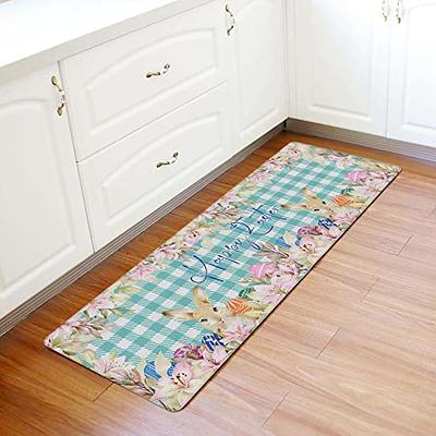 Leather Thick Kitchen Floor Rugs Non-Slip Oil-Proof Waterproof  Dirt-Resistant Foot Mat Leather Washable Wipeable PVC Carpet