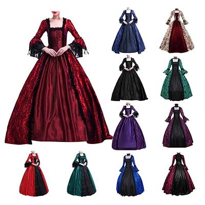 Women's Medieval Queen Vitorian Dress Renaissance Masquerade Ball Gowns  Antoinette Rococo Ball Gown Royal Vampire Costume Princess Renaissance  Costume Vintage Elegant Costume - Yahoo Shopping