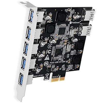 FebSmart PCIE 3.0 X1 to 6-Ports 6Gbps Max Speed SATA III Expansion