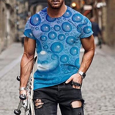 Mens Big and Tall Funny Graphic Tees Summer Casual Beer T-Shirt Muscle Gym T -Shirts Short Sleeve Workout Graphic Tee Blue - Yahoo Shopping