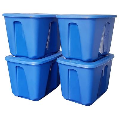 Hudson Exchange Premium 3.5 Gallon Bucket with Lid, HDPE, White, 4 Pack