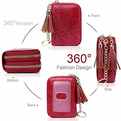 RFID Double Zip Accordion Credit Card Holder