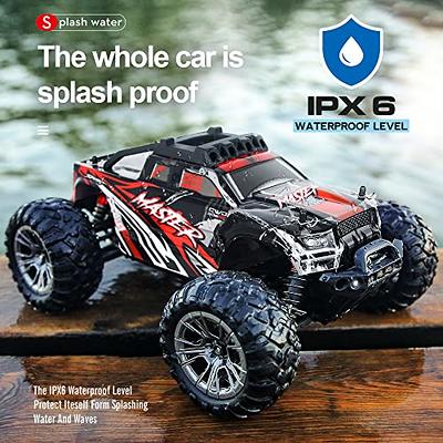 LAEGENDARY 1:16 Scale 4x4 Off-Road RC Truck - Hobby Grade Brushed Motor RC  Car with 2 Batteries, Waterproof Fast Remote Control Car for Adults