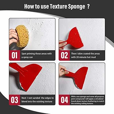 Knockdown Texture Sponge Drywall Wall Patch Ceiling Texture Sponge Home  Decor Sponge For Texture Repair Diy Painting Ceiling (2 Pieces,13 X 15 X 6  Cm)