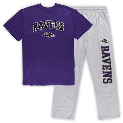 Men's Concepts Sport Purple/Black Baltimore Ravens Arctic T-Shirt & Pajama  Pants Sleep Set