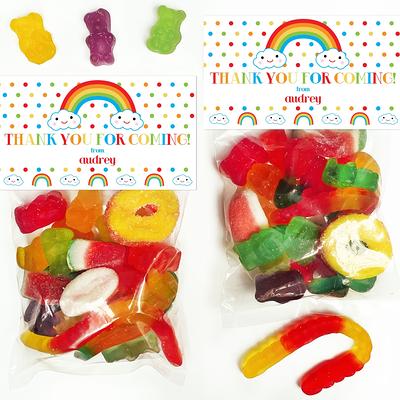 Kids Custom Rainbow Party Favors - Small Personalized Treat Bags