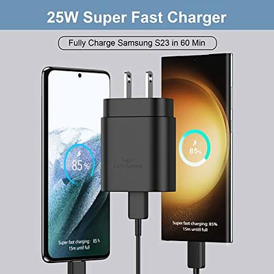 Samsung Charger Super Fast Charging 25W USB C Android Phone Charger Block &  Type C Charger Cable Cord for Samsung Galaxy S23/S22/S21/S20/S10/Plus/Ultra/FE/Note  20/10/Z Fold/Flip,Galaxy Tab S7/S8,2Pack - Yahoo Shopping