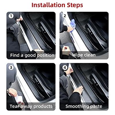 Ziciner Car Rear Bumper Protector Guard, Anti-Scratch Carbon Fiber Trunk  Door Sill Protection Strip Sticker, Universal Vehicle Trim Cover  Accessories for Car, Truck, SUV, Van (41×3.75 in, Black) - Yahoo Shopping