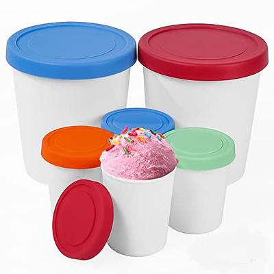 StarPack Ice Cream Containers for Homemade Ice Cream (2 Pcs) - Reusable Ice  Cream Storage Containers for Freezer - Leak-Free Ice Cream Containers with  Lids (Silicone) - 1 Liter per Ice Cream - Yahoo Shopping