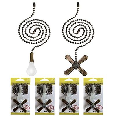 Ceiling Fan Pull Chain Extender, 𝟴 𝗣𝗶𝗲𝗰𝗲𝘀 3mm Diameter Beaded Ball  𝑭𝒂𝒏 𝑷𝒖𝒍𝒍 𝑪𝒉𝒂𝒊𝒏,𝟮𝟰 𝗶𝗻𝗰𝗵 Extra Long with Decorative Frosted  Glass Bulb and Fan Cord (Antique) - Yahoo Shopping