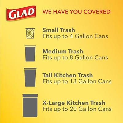 Fresh Lemon Scented Glad 8 Gal Drawstring Trash Bags, 26 Count