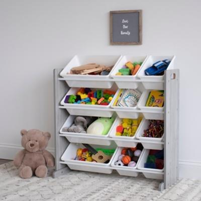 Cambridge Extra Large Kids' Toy Storage Organizer with 20 Storage Bins  White - Humble Crew