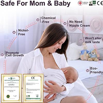 Koala Babycare The Original Silver Nipple Covers Breastfeeding Essentials -  Nipple Shields for Nursing Newborn - Protect and Soothe - Tri-Laminate