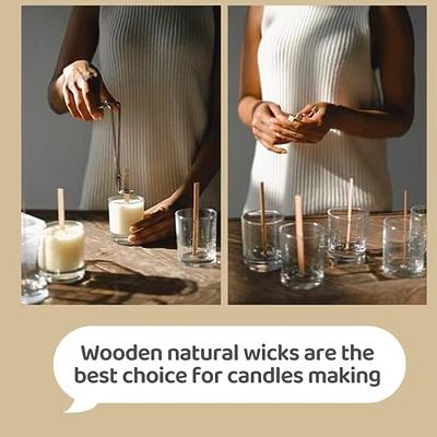 280 pcs 1mm Thick Wooden Candle Wicks Crackling Sound Burn Easily 5.1 X 0.5  Inch Natural Candle Wood Wicks with Stand Candle Cores for DIY Candle  Making Craft - Yahoo Shopping