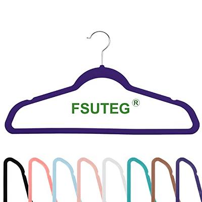 FSUTEG Plastic Hangers Space Saving Clothes Hangers