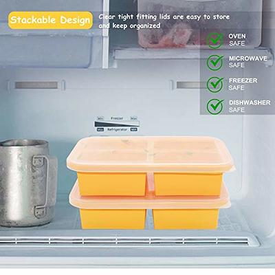 Bangp 1-cup Extra Large Silicone Freezing Tray With Lid,soup Cube Tray,silicone  Freezer Container,freeze & Store Soup, Broth, Sauce