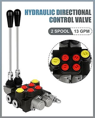 Hydraulic Directional Control Valve for Tractor Loader w/ Joystick, 2  Spool, 21 GPM