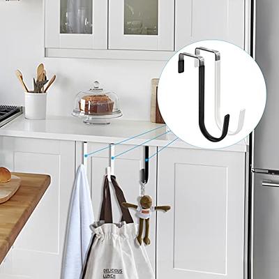 FYY Over the Door Hooks, 4 Pack Hangers Hooks with Rubber Prevent Scratches  Heavy Duty Organizer for Living Room, Bathroom, Bedroom, Kitchen Hanging