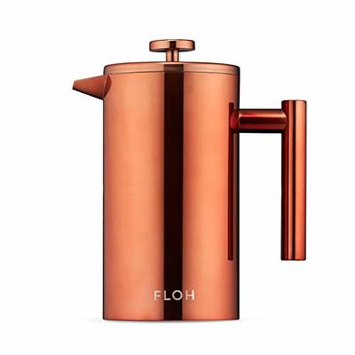 Floh French Press for Coffee & Tea in Rose Gold Copper - 34 Oz Insulated  Stainless Steel Coffee Maker - Yahoo Shopping
