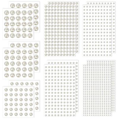 Round Adhesive Diamond Gem Stickers, 12mm 