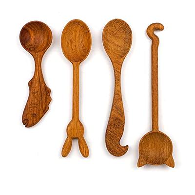 Wooden Serving Salad Tongs, Wooden Kitchen Utensils Set 6pcs, Mom Birthday  Gifts, Cute Gifts For Women, Cool White Elephant Gifts, Thanksgiving Gifts