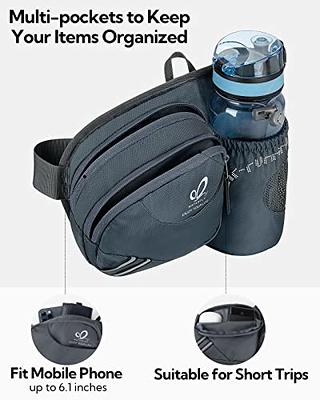 Fanny Pack Waist Bag with Water Bottle Holder for Hiking, Walking