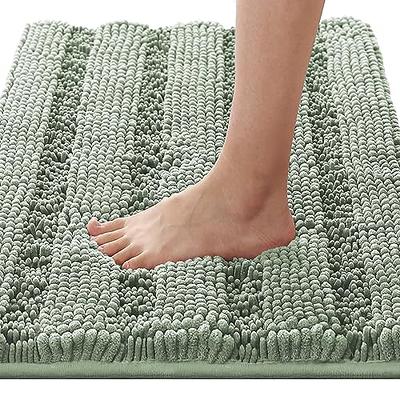 H.VERSAILTEX 3 Piece Thick Striped Bath Rugs Set for Bathroom Non