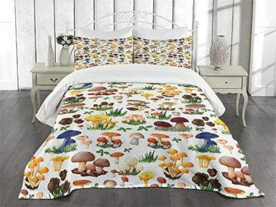 HoneiLife Quilt Set Queen Size - 3 Piece Microfiber Quilts Reversible  Bedspreads Patchwork Coverlets Floral Bedding Set All Season Quilts with  Blue