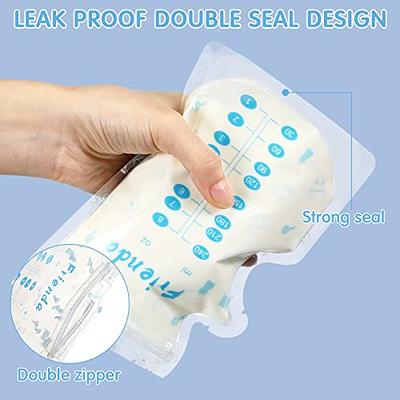 Mumgaroo Breastmilk Storage Bag Freezer, 8.5 OZ / 40 Pcs Breast Milk  Storage Bags Freezer with Double Zip Lock, Self Standing, Pre-Sterilized  Milk